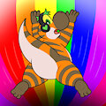 Pixelated Gecko Tail by Nishi