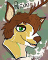 Renn- The one antler White Tail by Alywyyn