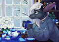 Winter Cozy Tea YCH - Elysium by KuddlyKodiak
