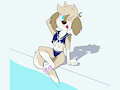 Gracie by the Poolside by SlightlyArousedGuy