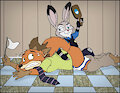 Zootopia - Nick Wilde, Spanked by Judy Hopps by CheetorPrime