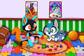 Two Cutties Playing toghether by Puffygills
