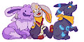 Pokemon siblings stuff - Artfight attack on starshapedditto by claragonza3