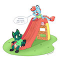 Slip n' Slide by pamperedyote
