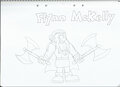 Unfinished sketch art of Flynn McKelly
