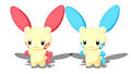 Plusle and Minun by Consuelo95