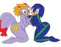 foxy the kyubi and jupiter the cosmosian by supernovacomet