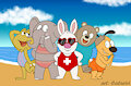 Superbuns and her Beach Gang (by Caluriri)