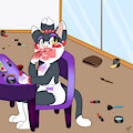 Messy Makeup Kitty -By NazzNikoNanuke-