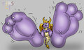 Spyro Footpaw Growth by TheRedSkunk