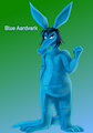 (fanart) Blue Aardvark by HaresenTortoise1995