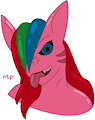 Pink Tongue Out - By RachelTheFictionkin
