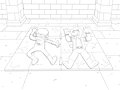 Kris and Susie fall for a floor trap by paperboio