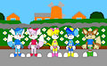 Lakelands Garden with Friends by CartoonFoxArt2002