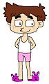 Jay Smufton in Underwear and Bunny Slippers