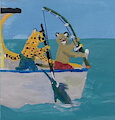 Buster Cougar and Bernie Cheetah Zoomed In by bustercougar
