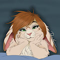 Pillowtime Striped Bunny by kittensnark