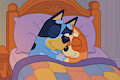 Bluey and bingo in bed by 2kfurry