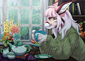 Rainy Summer Cozy Tea YCH - Rein by KuddlyKodiak