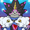 [Avatar Commission] GulusGammamon and Gammamon twins by Veemonsito