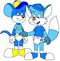 Skyler the Fox Pokes Lingo the Mouse's Belly Button by CartoonFoxArt2002