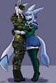 commission - The Glaceon Soldier - Embrace