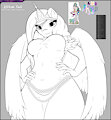 Princess Celestia tall HL line art. by killerqueen1911