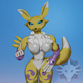 Renamon F4 - Pose by Skamiroth