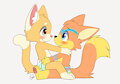 Cuddle with my bf by OyenOrangeCat