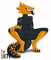 Orange Lizard by rubberJett