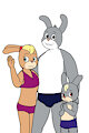 Bugs bunny with lola and their son Bugs junior by vasan