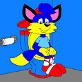 Alex the Fox on the Toilet Poses by CartoonFoxArt2002