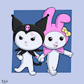 My Melody and Kuromi by NexusPolygon