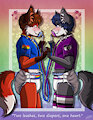 Two leashes, one heart. by JustLurking