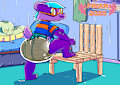 Purple Posing Badger