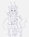 Ribbon and Koda by SeaDewGin