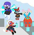 Babyfur Superhero group pc - By Rogeykun by ChinookOrca