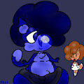 Wide Blue Kitty by EvoDevio67