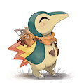 My original PMD partner - Cyndaquil by claragonza3