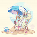 🏖️ Beach Day Pooltoy YCH for Sundae🏖️ by henryjdoe