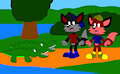 Dexter and Rudi Scared the Crocodiles by CartoonFoxArt2002