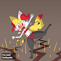 Scarlet attacked by a Ground-type attack by PonPonTheDreambunny