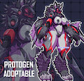 [ADOPTABLE] / Dark Protogen by Sheecktor
