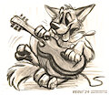 “Playing Guitar” doodle by Keovi by WolfSkoll