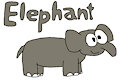 Elephant in Animal Alphabet #1 by KiffAndFriends