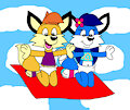 Alfredo and May Ride on a Magic Carpet by CartoonFoxArt2002