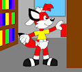 Felix the German Fox Picking a Book at the Library