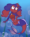 Art fight 2025 - curious Merpup scarlet by CaptScorcher1998
