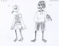 D&B: Pink & Blue, the Flamingo-Sisters by SamytheDragon