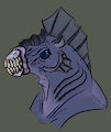 Fish Monster Bust by grojmakestuff